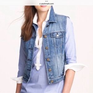 J. Crew Denim Blue Women's Vest